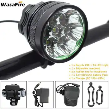 WasaFire 8000lm 7* XML T6 LED Bike Light Bicycle Cycling Led Lights Flashlight Handlamp Charger 9600mAh Battery Pack Frontlights
WasaFire 8000lm 7* XML T6 LED Bike Light Bicycle Cycling Led Lights Flashlight Handlamp Charger 9600mAh Battery Pack Frontlights