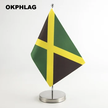 Jamaica Office table Flag with Stainless flagpole base country banners desk flag 14*21CM T style Y style Single style KS-0197
Jamaica Office table Flag with Stainless flagpole base country banners desk flag 14*21CM T style Y style Single style KS-0197