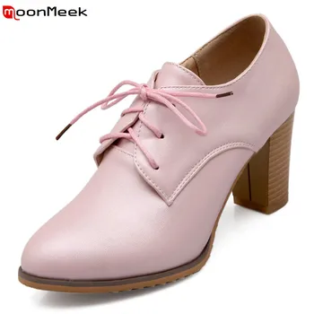 MoonMeek 2020 classic summer women pumps lace up round toe soft pu leather shoes woman leisure thick high heels ladies shoes
MoonMeek 2020 classic summer women pumps lace up round toe soft pu leather shoes woman leisure thick high heels ladies shoes