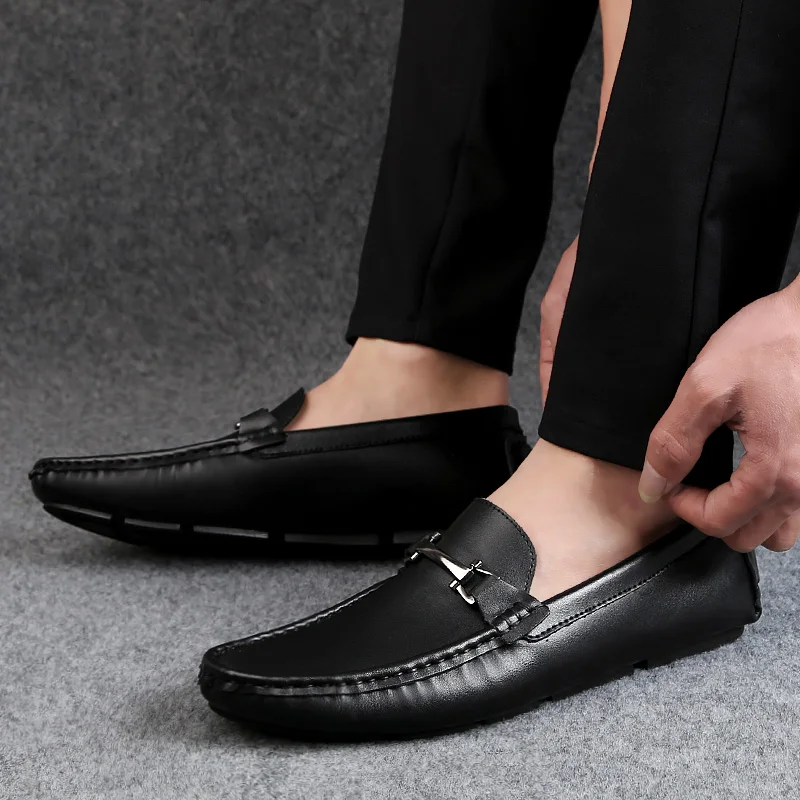 Man Casual Footwear Comfortable Mens Leather Penny Loafers Slip on Boat Shoes Black Dress Fashion Driving Casual Flats for Men
Man Casual Footwear Comfortable Mens Leather Penny Loafers Slip on Boat Shoes Black Dress Fashion Driving Casual Flats for Men