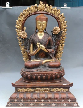 S07178 24" Tibet Purple Bronze 24K Gold Dragon Seat Lotus Je Tsongkhapa Buddha Statue
S07178 24" Tibet Purple Bronze 24K Gold Dragon Seat Lotus Je Tsongkhapa Buddha Statue