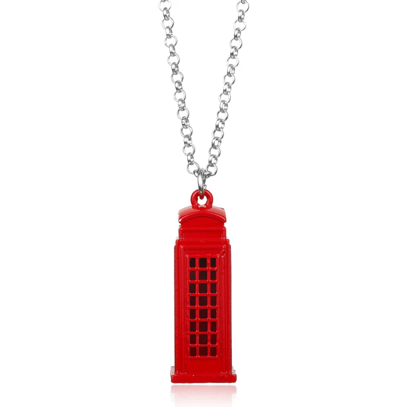 New Arrivals Fashion Jewelry Necklace London Red Telephone Booth Pendants Necklaces Souvenirs
New Arrivals Fashion Jewelry Necklace London Red Telephone Booth Pendants Necklaces Souvenirs