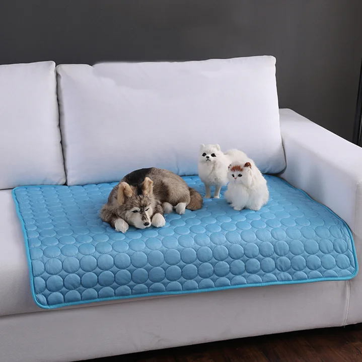 Фото Summer Pet Bed Mats Cooling Blanket Ice For Tour Camping Yoga Sleeping Accessories Dogs Cats Sofa Portable | Дом и сад