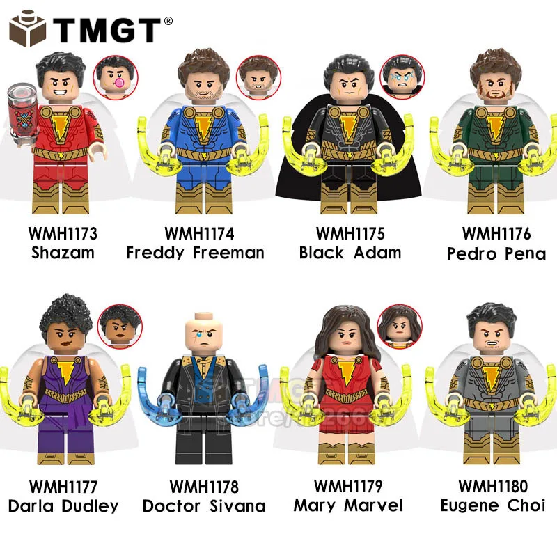Single Sale Shazam Freddy Freeman Black Adam Pedro Pena Darla Dudley Building Blocks Toys Gift For Children
Single Sale Shazam Freddy Freeman Black Adam Pedro Pena Darla Dudley Building Blocks Toys Gift For Children