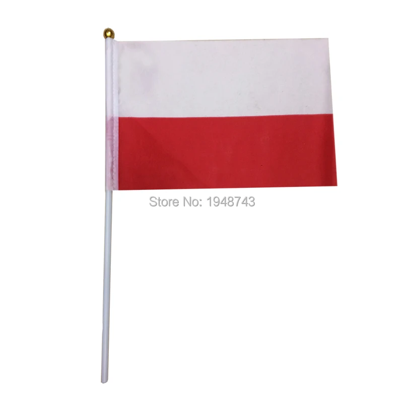 2017 10pcs the Small Poland flag 14*21CM Poland Flag the hand national flag with Pole Handing flag
2017 10pcs the Small Poland flag 14*21CM Poland Flag the hand national flag with Pole Handing flag