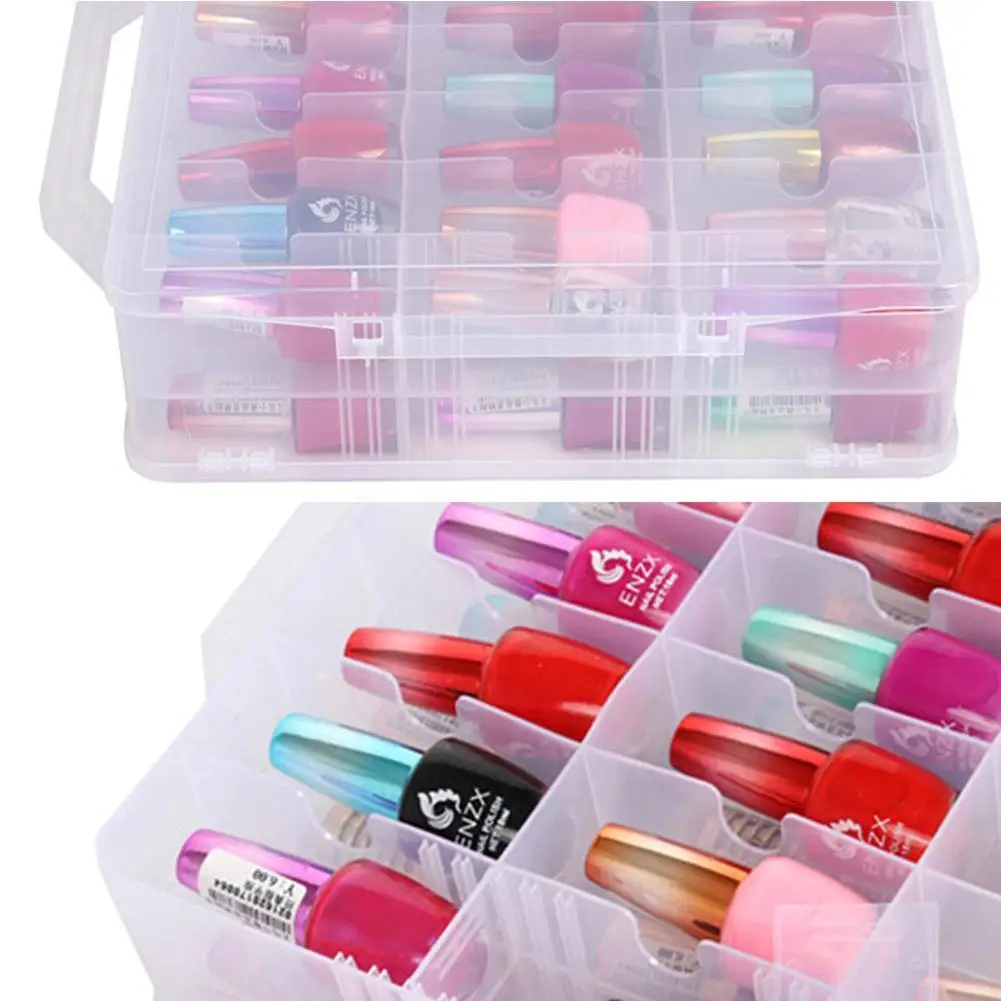 Nail Polish Storage Box Sewing Box 48 Grating Red Rack, Cosmetic Storage Box Portable Carrying Case Double-sided Storage Box
Nail Polish Storage Box Sewing Box 48 Grating Red Rack, Cosmetic Storage Box Portable Carrying Case Double-sided Storage Box