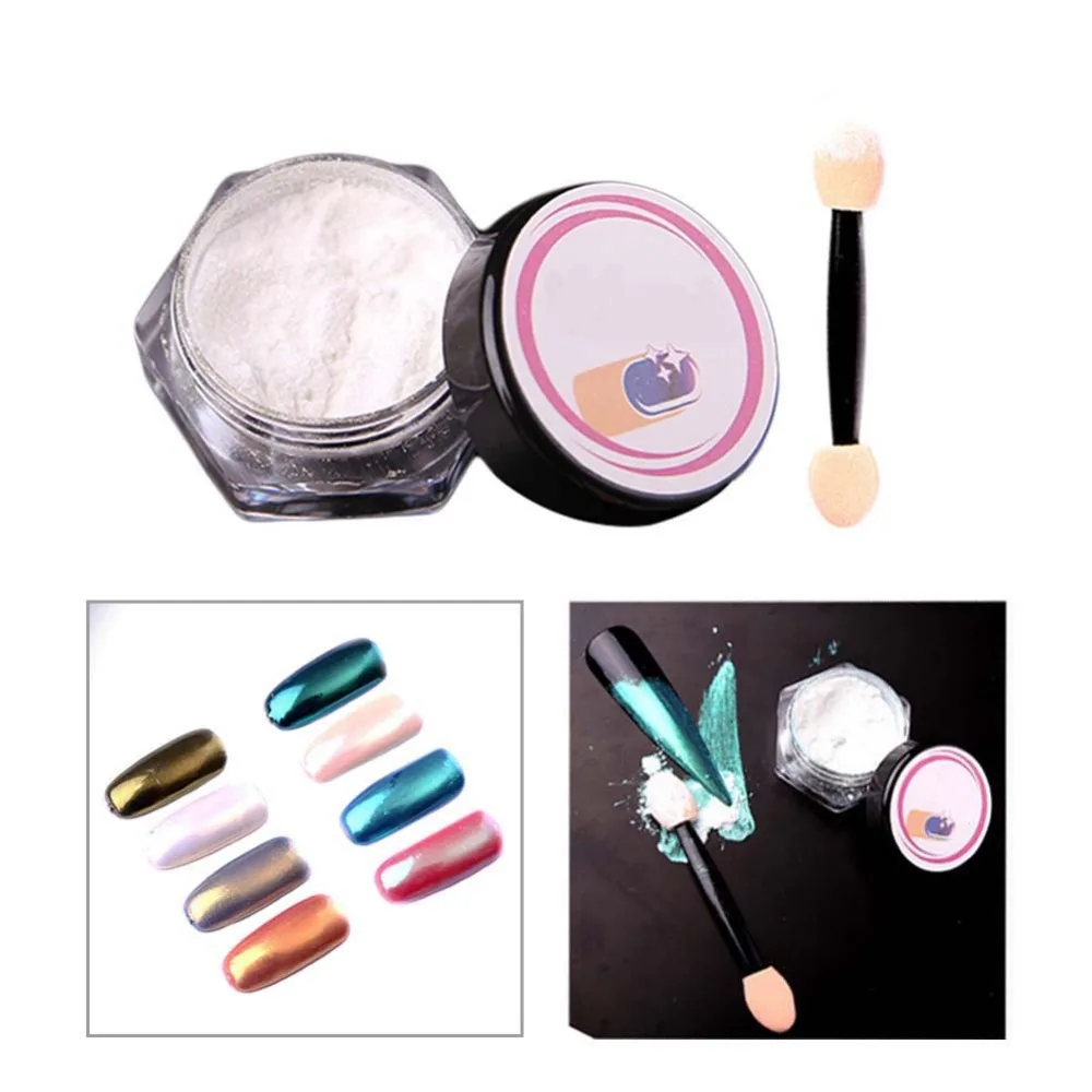 1 Box White Magic Mirror Chrome Powder Metallic Nail Powder Sponge Stick Makeup Dust Nail Art for Gel Polish Glitter #278300
1 Box White Magic Mirror Chrome Powder Metallic Nail Powder Sponge Stick Makeup Dust Nail Art for Gel Polish Glitter #278300