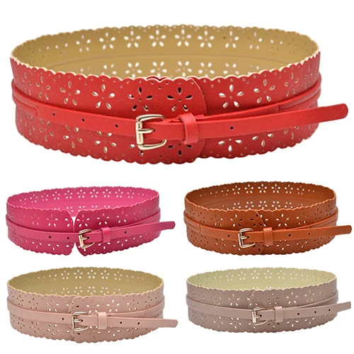 Hot! Women's Fashion PU Leather Hollow Flower Waist Belt Wide Buckle Waistband Strap
Hot! Women's Fashion PU Leather Hollow Flower Waist Belt Wide Buckle Waistband Strap
