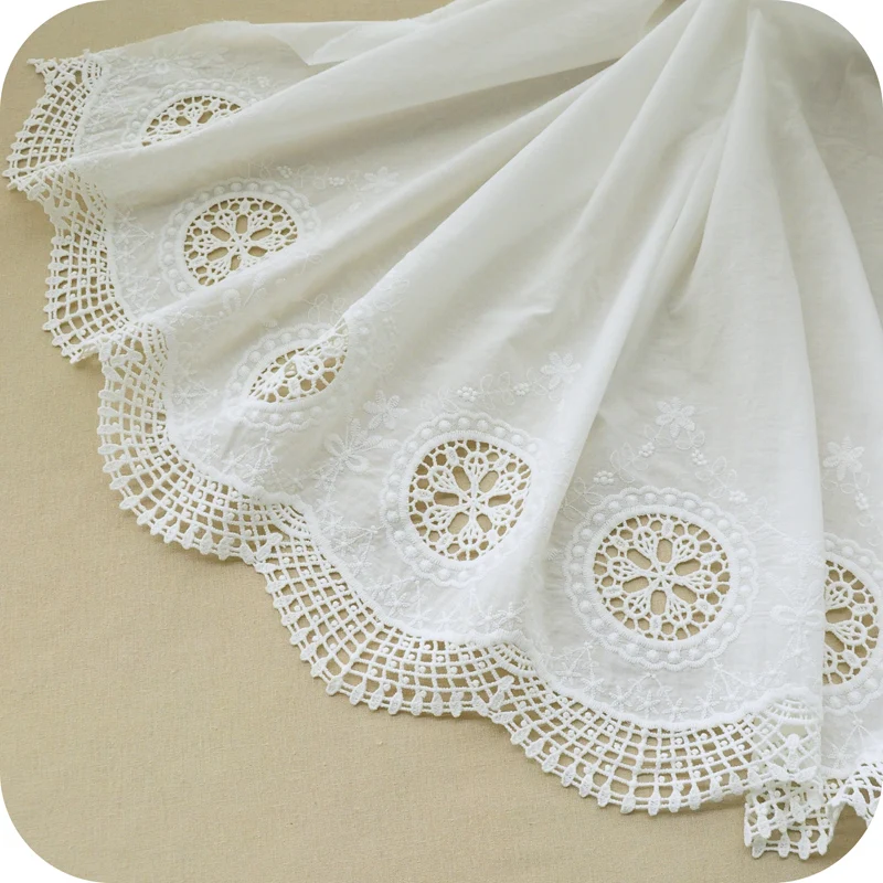 Free Shipping White Two Side Bilateral Embroidery Cotton Lace Fabric Windows,Scarf Cloth DIY Material Width 130cm 1yard
Free Shipping White Two Side Bilateral Embroidery Cotton Lace Fabric Windows,Scarf Cloth DIY Material Width 130cm 1yard