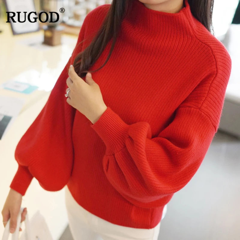 RUGOD 2019 New Autumn winter Casual Loose Befree Turtleneck Elegant Pullovers Solid Sweet Lantern Sleeve Knitted women Sweaters
RUGOD 2019 New Autumn winter Casual Loose Befree Turtleneck Elegant Pullovers Solid Sweet Lantern Sleeve Knitted women Sweaters