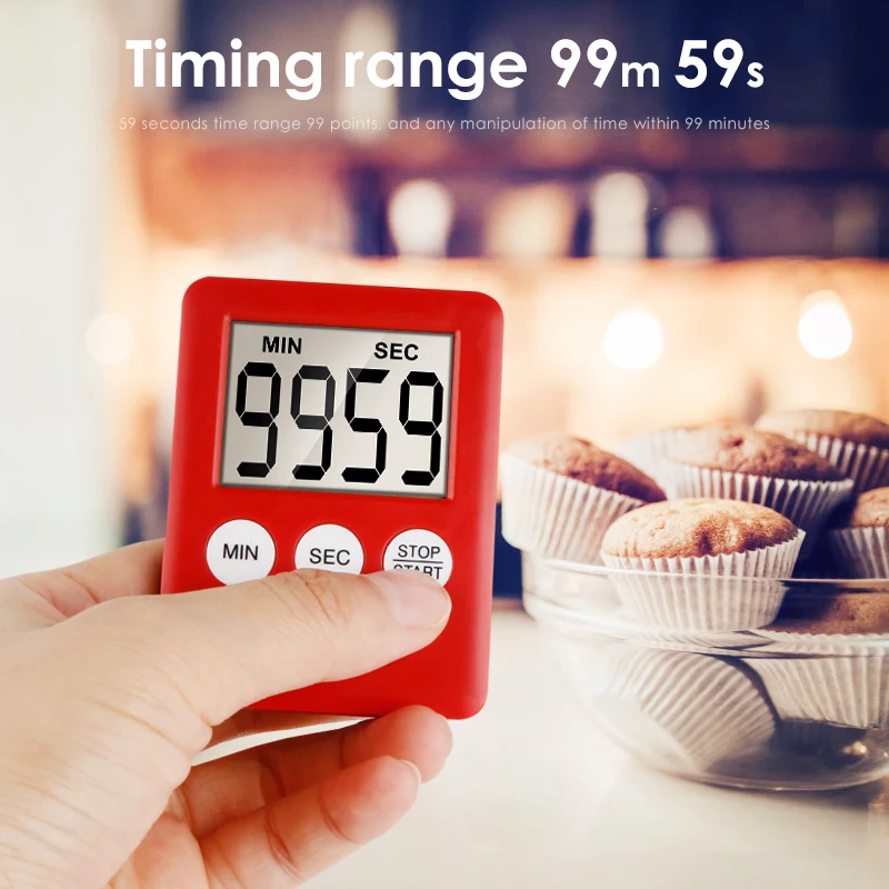 1Pcs Timer LCD Digital Screen Thin Kitchen Timer Function Square Cooking Count Up Countdown Alarm Magnet Clock Temporizador
1Pcs Timer LCD Digital Screen Thin Kitchen Timer Function Square Cooking Count Up Countdown Alarm Magnet Clock Temporizador