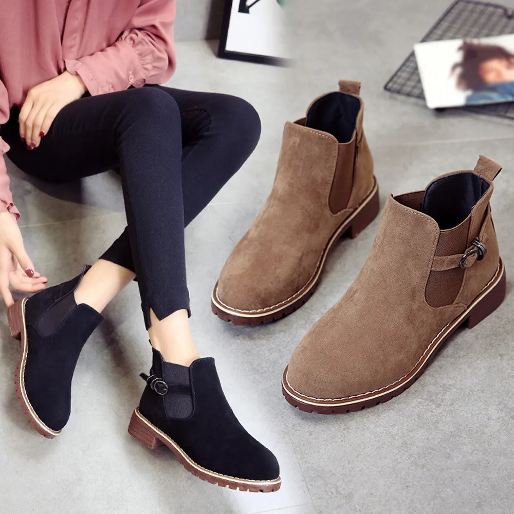 SAGACE Boots Women Martin Shoes Round Toe Flat Booties Buckle Strap Suede Solid Color Outdoor PU Leather Winter Female Shoes CC#
SAGACE Boots Women Martin Shoes Round Toe Flat Booties Buckle Strap Suede Solid Color Outdoor PU Leather Winter Female Shoes CC#