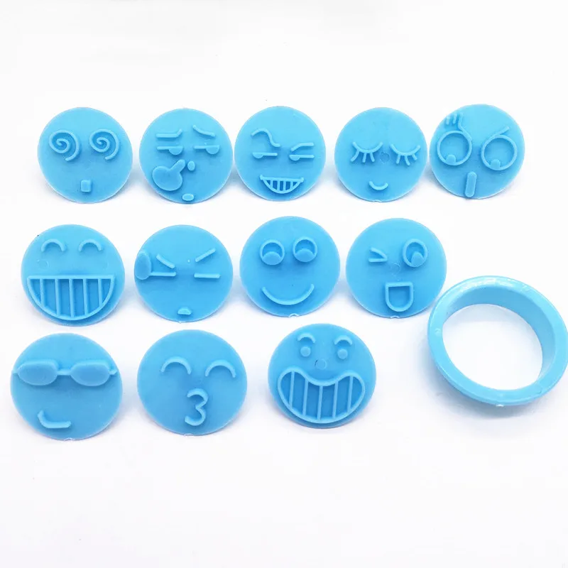 13PCSSet Cute Expression Biscuit Cutting Mould Plastic Baking Cutter DIY Cookie Fondant Molds Chocolate Fudge Decorating Tools 5