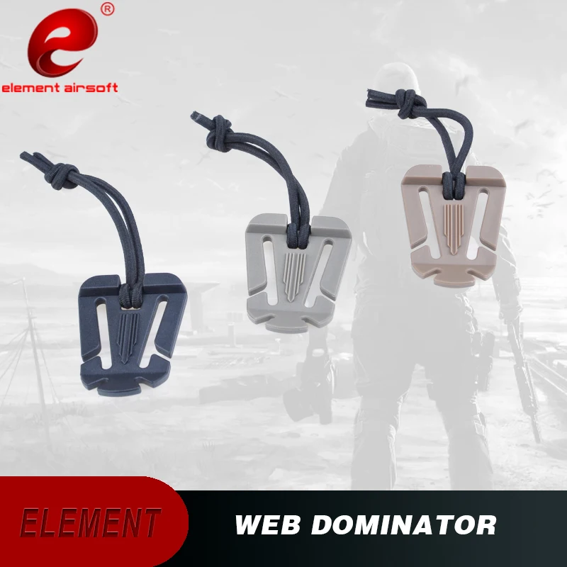 

Element Airsoft Web Dominator Molle Backpack Carabiner Elastic Rope Webbing Buckle Winder EDC Outdoor camping Tool 4PIC EX364