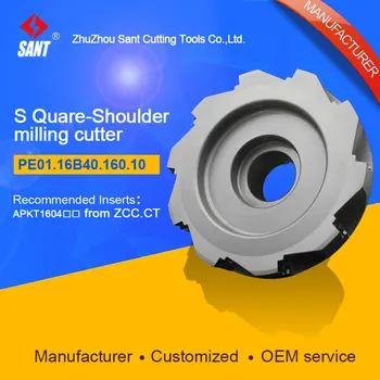 Zhuzhou Sant Indexable milling cutter with 90degree EMP02-160-B40-AP16-10/PE01.16B40.160.10 Mached carbide insert APKT160408
Zhuzhou Sant Indexable milling cutter with 90degree EMP02-160-B40-AP16-10/PE01.16B40.160.10 Mached carbide insert APKT160408