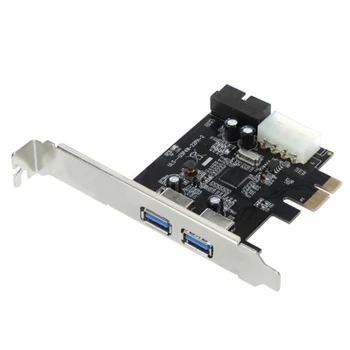 SuperSpeed 2-Port USB 3.0 PCI-E PCI Express 19-pin USB3.0 4-pin IDE Connector Low Profile
SuperSpeed 2-Port USB 3.0 PCI-E PCI Express 19-pin USB3.0 4-pin IDE Connector Low Profile