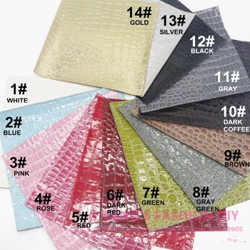 14PCS--High Quality 14 pcs DIY crocodile skin PU leather set /Synthetic leather/DIY fabric 20x22cm per pcs CAN CHOOSE COLOR
14PCS--High Quality 14 pcs DIY crocodile skin PU leather set /Synthetic leather/DIY fabric 20x22cm per pcs CAN CHOOSE COLOR