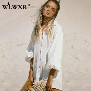 WLWXR Casual Long Sleeve Beach Summer Rompers Womens Jumpsuit Female Overalls Loose White Black Short Jumpsuit Women Playsuit
WLWXR Casual Long Sleeve Beach Summer Rompers Womens Jumpsuit Female Overalls Loose White Black Short Jumpsuit Women Playsuit
