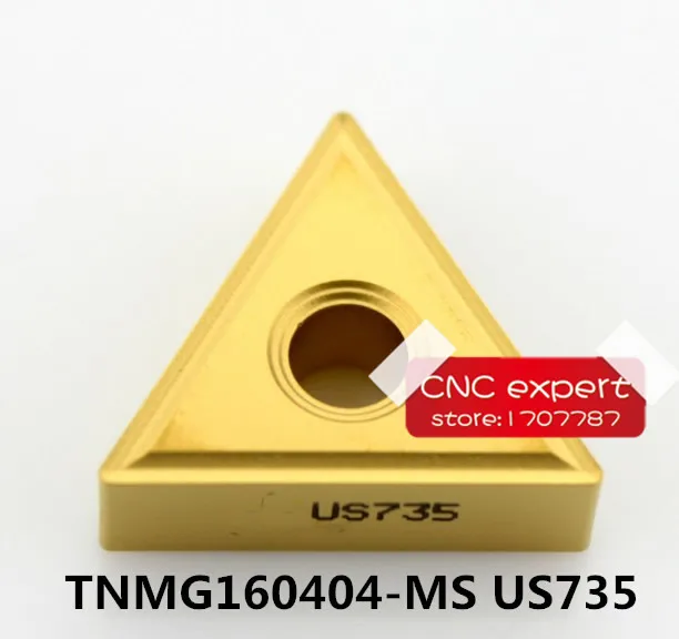 

10PCS TNMG160404-MS US735/TNMG160408-MS US735. cutting blade, turning tip,Suitable for MTJNR MTFNR MTQNR Series Lathe Tool