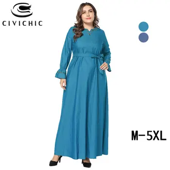 CIVI CHIC Plus Size Long Robe Femme Simple Solid Maxi Denim Dress Ethnic Floral Embroidery Jurk High Waist Belt Vestidos DRS380
CIVI CHIC Plus Size Long Robe Femme Simple Solid Maxi Denim Dress Ethnic Floral Embroidery Jurk High Waist Belt Vestidos DRS380
