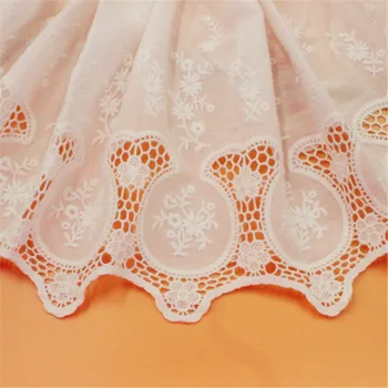 Natural-White 100%Cotton Hollow Embroidered Lace Fabric Swiss Cotton Handmade DIY Sewing Trims Accessories Width 37cm 3Yards/lot
Natural-White 100%Cotton Hollow Embroidered Lace Fabric Swiss Cotton Handmade DIY Sewing Trims Accessories Width 37cm 3Yards/lot