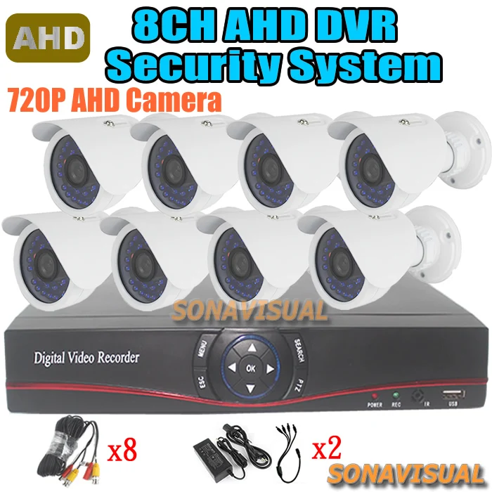 8CH AHD CCTV System 1/4'' CMOS 8Pcs 720P AHD CCTV Camera Outdoor Waterproof Night Vision + 8CH AHD CCTV DVR Recorder H.264 HDMI
8CH AHD CCTV System 1/4'' CMOS 8Pcs 720P AHD CCTV Camera Outdoor Waterproof Night Vision + 8CH AHD CCTV DVR Recorder H.264 HDMI