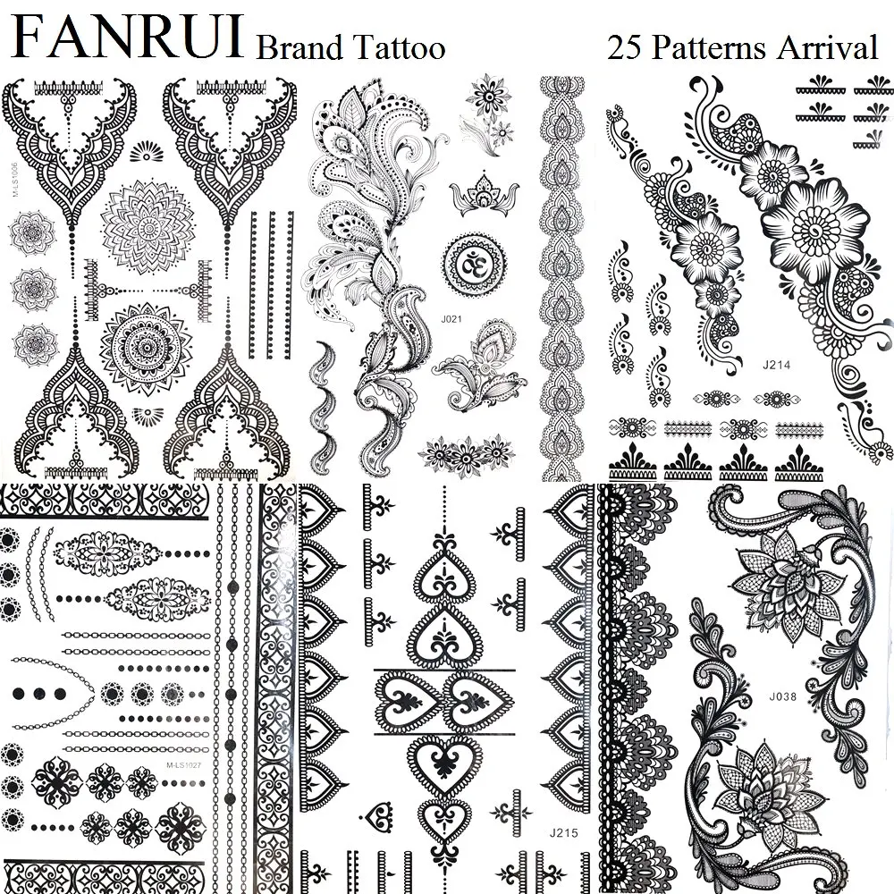 Love Henna Flower Black Temporary Tattoo Body Arm Art Fake Jewelry Tattoo Stickers Bracelet Leaf Water Transfer Leg Tatoos Women
Love Henna Flower Black Temporary Tattoo Body Arm Art Fake Jewelry Tattoo Stickers Bracelet Leaf Water Transfer Leg Tatoos Women