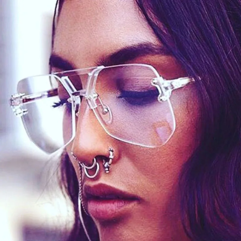 New Brand Women Rimless Sunglasses Women New Fashion Oversize Gradient Glasses for Men Retro Eyewear Accessories 2019 Frame
New Brand Women Rimless Sunglasses Women New Fashion Oversize Gradient Glasses for Men Retro Eyewear Accessories 2019 Frame