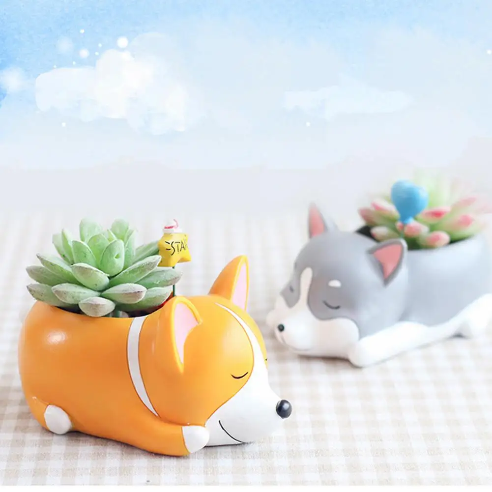 45# Lovely Cartoon Dogs Desktop Succulent Plants Planter Flower Pot Mini Bonsai Cactus Flower Pot Home Decor Craft
45# Lovely Cartoon Dogs Desktop Succulent Plants Planter Flower Pot Mini Bonsai Cactus Flower Pot Home Decor Craft