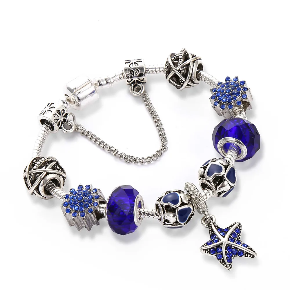 Hot Sale Ocean Style Starfish Women Charm Bracelets Fashion Blue Crystal Glass Brand Bracelets & Bangles Pulseras Mujer
Hot Sale Ocean Style Starfish Women Charm Bracelets Fashion Blue Crystal Glass Brand Bracelets & Bangles Pulseras Mujer