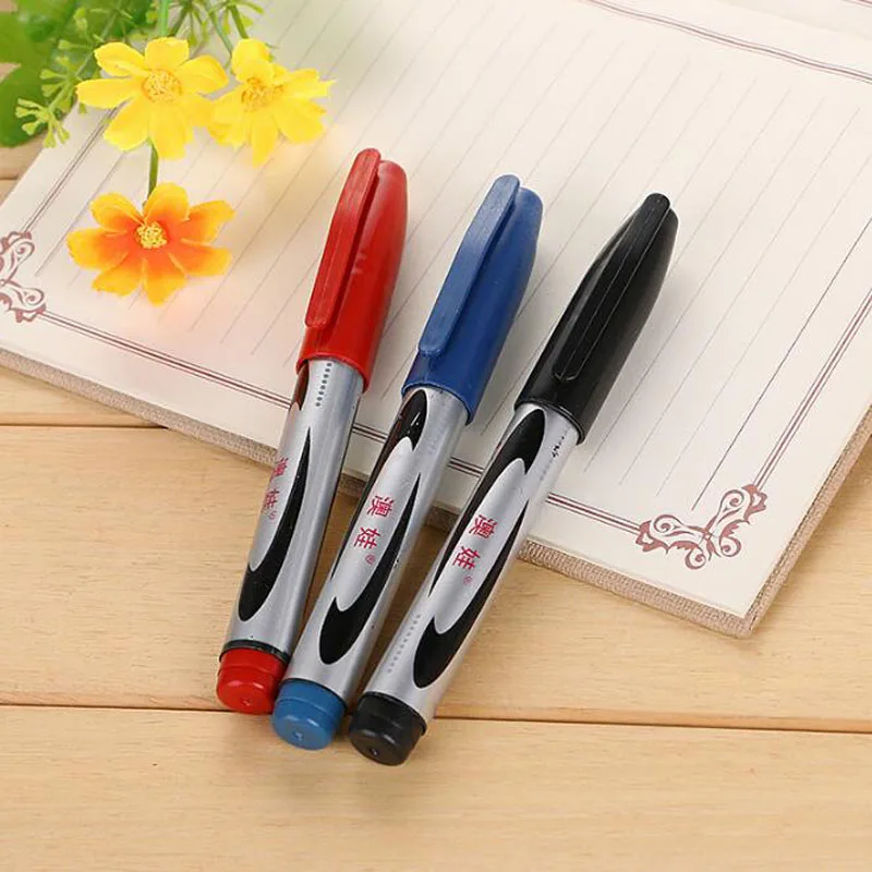 

1PC Black/Blue/Red Colour Big Head Round Head Permanent Marker Bulk Logistics Courier Enriched Oily Marker The Office Supplies