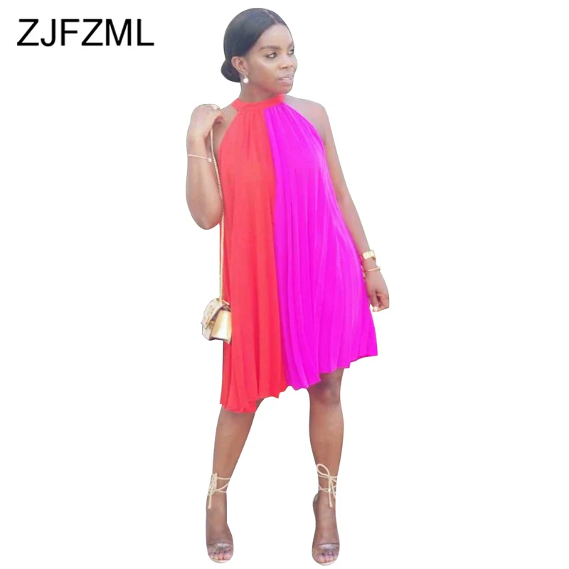 Color Block Patchwork Sexy Plus Size Dress Women Off Shoulder Sleeveless Chiffon Dresses Summer O Neck Back Bow Tie Beach Dress
Color Block Patchwork Sexy Plus Size Dress Women Off Shoulder Sleeveless Chiffon Dresses Summer O Neck Back Bow Tie Beach Dress