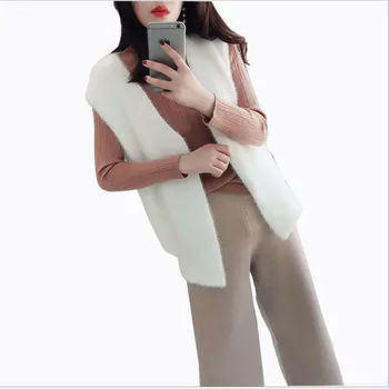 Women Casual Autumn Winter Vest2018V-Neck Short Warm Mink Hair Open Stitch Waistcoat Sleeveless Soft Female Outerwear VestCQ2810
Women Casual Autumn Winter Vest2018V-Neck Short Warm Mink Hair Open Stitch Waistcoat Sleeveless Soft Female Outerwear VestCQ2810