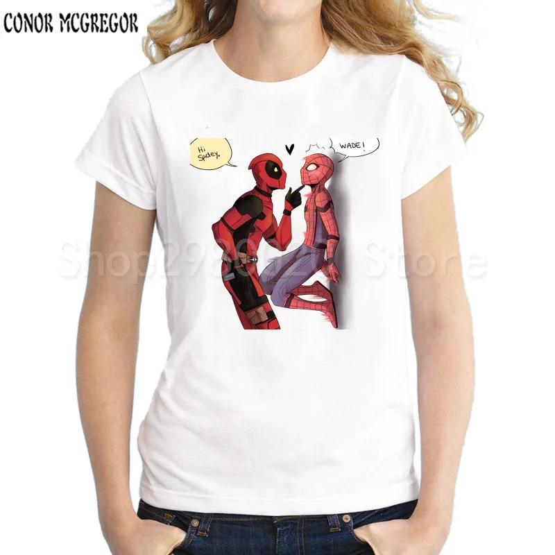 Summer New Fashion Deadpool And Spiderman Slim Women T-shirt Casual Women's Short Sleeve Cartoon T Shirts Tops Tees 6N-147#
Summer New Fashion Deadpool And Spiderman Slim Women T-shirt Casual Women's Short Sleeve Cartoon T Shirts Tops Tees 6N-147#