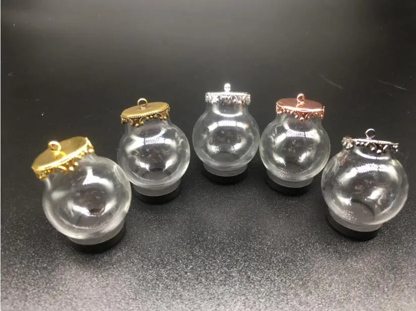 50sets 25x15mm clear Light bulb glass globe with metal crown base tray jewelry necklace hollow glass orbs DIY wishing bottles
50sets 25x15mm clear Light bulb glass globe with metal crown base tray jewelry necklace hollow glass orbs DIY wishing bottles