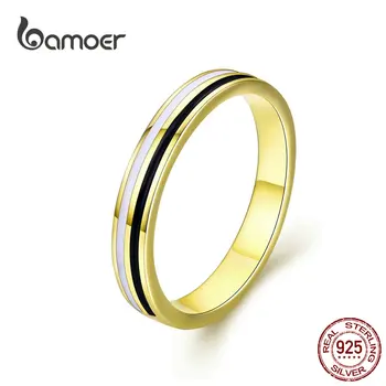 BAMOER Golden Engagement Ring for Authentic 925 Sterling Silver Enamel Wide Finger Rings for Fashion Jewelry Mens Gifts SCR523
BAMOER Golden Engagement Ring for Authentic 925 Sterling Silver Enamel Wide Finger Rings for Fashion Jewelry Mens Gifts SCR523