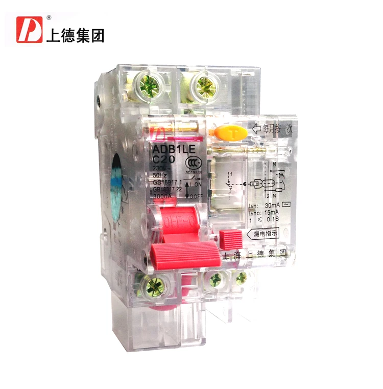 Tak DZ47LE-1P+N C20A small home on earth leakage switch/breaker/protector transparent
Tak DZ47LE-1P+N C20A small home on earth leakage switch/breaker/protector transparent