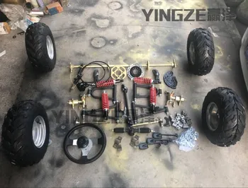GO KART KARTING ATV UTV 1M Rear Axle Steering Gear Rack Swingarms Tie Rod Steering Wheel 428 205 Brake Pump With 16X8-7 Wheels 
GO KART KARTING ATV UTV 1M Rear Axle Steering Gear Rack Swingarms Tie Rod Steering Wheel 428 205 Brake Pump With 16X8-7 Wheels