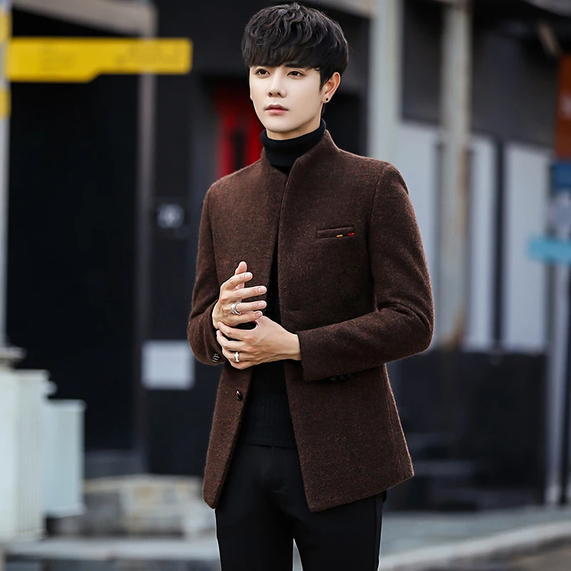 Wool Blend Coat Men 2018 New Winter Coat Short Men's Jackets Korean Man Jacket Single Breasted Slim Mens Overcoat 4 Color 5xl
Wool Blend Coat Men 2018 New Winter Coat Short Men's Jackets Korean Man Jacket Single Breasted Slim Mens Overcoat 4 Color 5xl