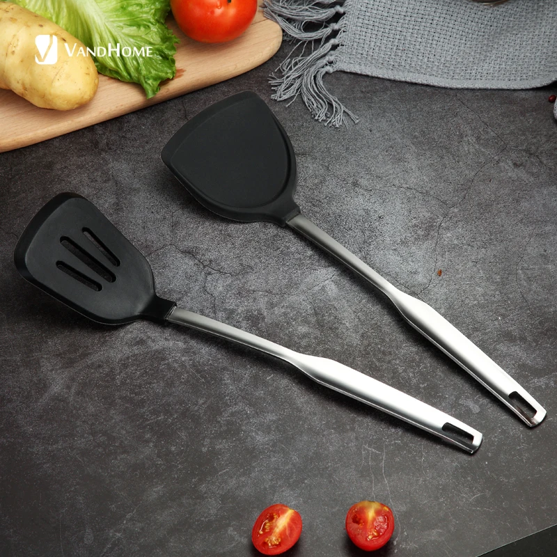 VandHome Non-stick Kitchen Utensils Silicone Turner Spatula With 304 Stainless steel Handle Kithcen Cooking Tools Kitchenware
VandHome Non-stick Kitchen Utensils Silicone Turner Spatula With 304 Stainless steel Handle Kithcen Cooking Tools Kitchenware