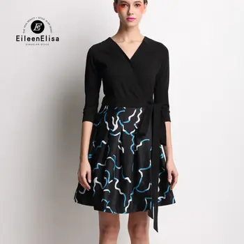 2017 Luxury Designer Dress Women High Quality Runway Patchwork Dress Long Sleeve V-Neck Dress 
2017 Luxury Designer Dress Women High Quality Runway Patchwork Dress Long Sleeve V-Neck Dress