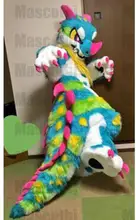 Estudio de la mascota profesional todos los tamaños colorido dragón Fursuit mascota disfraz Cosplay vestido Halloween actuación Carvinal(China)