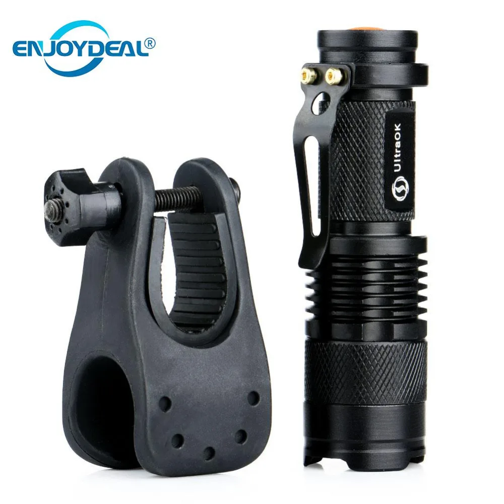 Q5 LED Flashlight Torch Adjustable Focus Portable LED Flashlight Torch AA 14500 Penlight Lantern Bike Bicycle Torch Clip Holder
Q5 LED Flashlight Torch Adjustable Focus Portable LED Flashlight Torch AA 14500 Penlight Lantern Bike Bicycle Torch Clip Holder