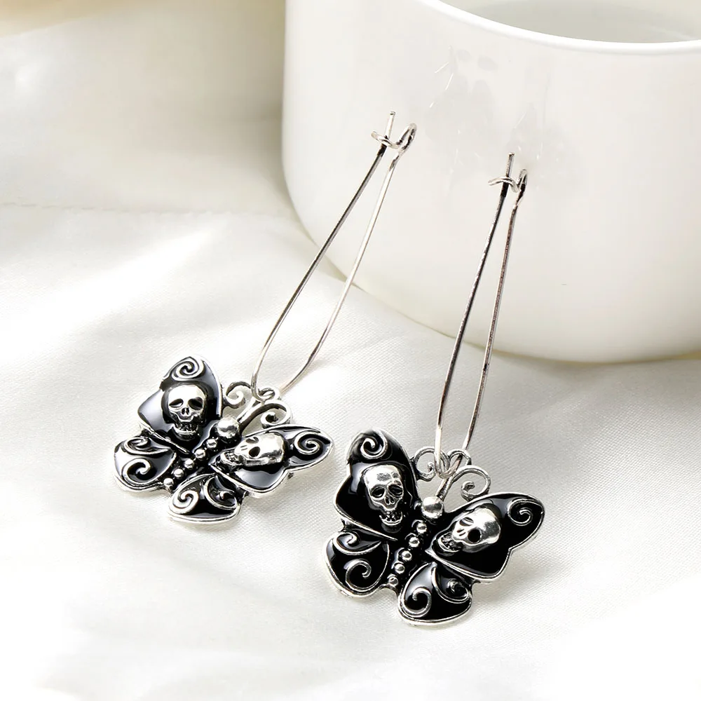 1 Pairs New Fashion Women Lady Vintage Black Punk Gothic Jewelry Butterfly Skull Drop Hook Dangle Earrings Nice Gift
1 Pairs New Fashion Women Lady Vintage Black Punk Gothic Jewelry Butterfly Skull Drop Hook Dangle Earrings Nice Gift