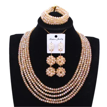 Wedding Jewellery Set Bridal Jewelry Gold Champagne African Nigerian Jewelry Beads Set 3 Pieces Necklace Bracelet Earrings New
Wedding Jewellery Set Bridal Jewelry Gold Champagne African Nigerian Jewelry Beads Set 3 Pieces Necklace Bracelet Earrings New