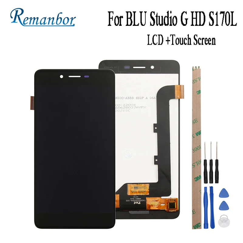 Remanbor For BLU Studio G HD S170L LCD Display and Touch Screen 5.0''Accessories For BLU Studio G HD S170L+Tools And Adhesive
Remanbor For BLU Studio G HD S170L LCD Display and Touch Screen 5.0''Accessories For BLU Studio G HD S170L+Tools And Adhesive