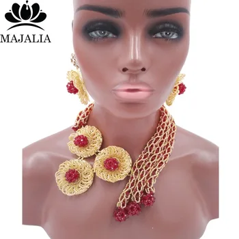 2017 Fashion Nigeria Wedding african beads jewelry set red Crystal necklace bracelet earrings Free shipping VV-206
2017 Fashion Nigeria Wedding african beads jewelry set red Crystal necklace bracelet earrings Free shipping VV-206