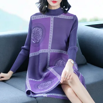 Women Loose Fashion Large Size Dress Printed Vintage Full Sleeve Knee-length Dress Summer Casual O-line A-line Dress XL-01
Women Loose Fashion Large Size Dress Printed Vintage Full Sleeve Knee-length Dress Summer Casual O-line A-line Dress XL-01