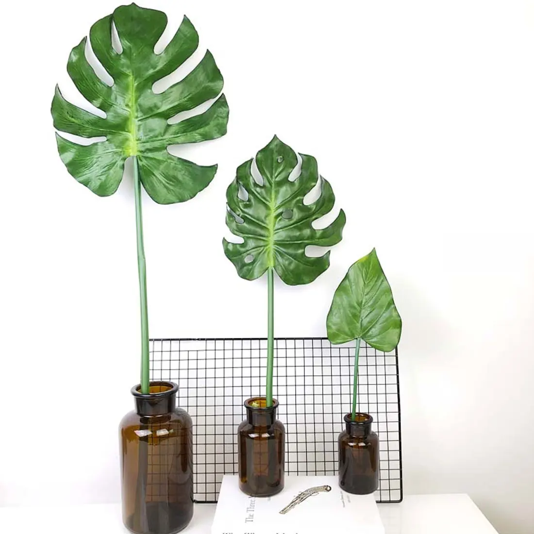 Plantas artificiales para decoracion 5 10 pcs Large Artificial Fake Monstera Palm Tree Leaves Green Plastic Leaf for babyshow
Plantas artificiales para decoracion 5 10 pcs Large Artificial Fake Monstera Palm Tree Leaves Green Plastic Leaf for babyshow