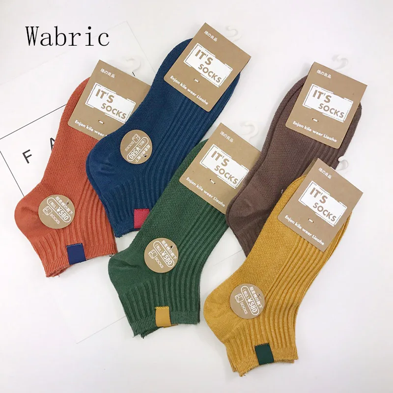 Wabric Socks Massage Cloth Label Vintage College Wind Cotton Cotton mouth Low Help Women's Boat Socks 5 Pairs XS-W-1
Wabric Socks Massage Cloth Label Vintage College Wind Cotton Cotton mouth Low Help Women's Boat Socks 5 Pairs XS-W-1